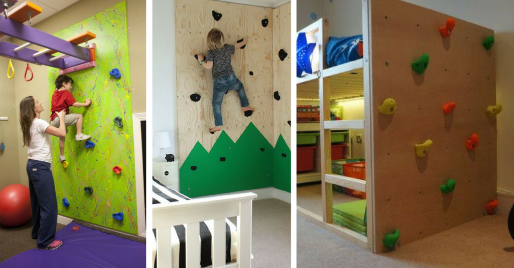 ścianka wspinaczkowa w pokoju
